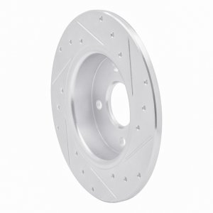 Ford Ecosport Brake Rotor (1) - Rear Left - R1 Concepts - Drilled & Slotted - Silver - `18-`22